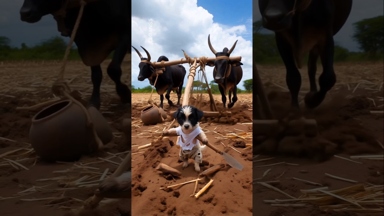 Poor Puppy Climbs Mango Tree for Food 😢 | True Emotional Story 