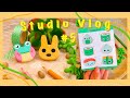 ⭐️ STUDIO VLOG 05 ⭐️ Making Sticker Sheets &amp; Animal Crossing Clay Pins - Dani D Art