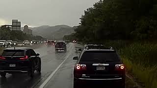 Smart Car Hydroplanes into a Ditch (Aug 22, 2024)