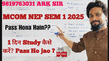 2025 Mcom Nep sem1|Cost &MANAGEMENT ACCOUNTS |paper Pattern| IMPORTANT QUESTIONS |IDOL EXAM |ARK SIR
