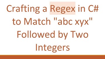 Crafting a Regex in C# to Match "abc xyx" Followed by Two Integers