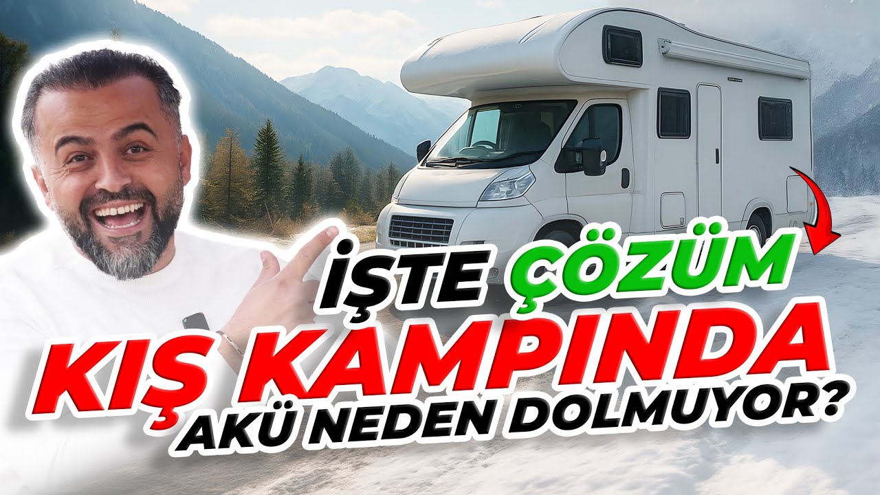 🚨 DİKKAT!  KAPALI HAVADA KARAVANDA ELEKTRİKSİZ KALMAYIN! 🔋❄️ KIŞIN AKÜ NASIL ŞARJ EDİLİR ⚡#karavan