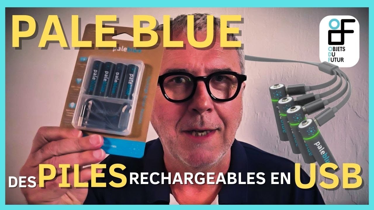 Pale Blue - Piles Rechargeables USB - HUBY