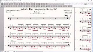 Drum Score World (Sample) - R.E.M. - Whats The Frequency Kenneth?