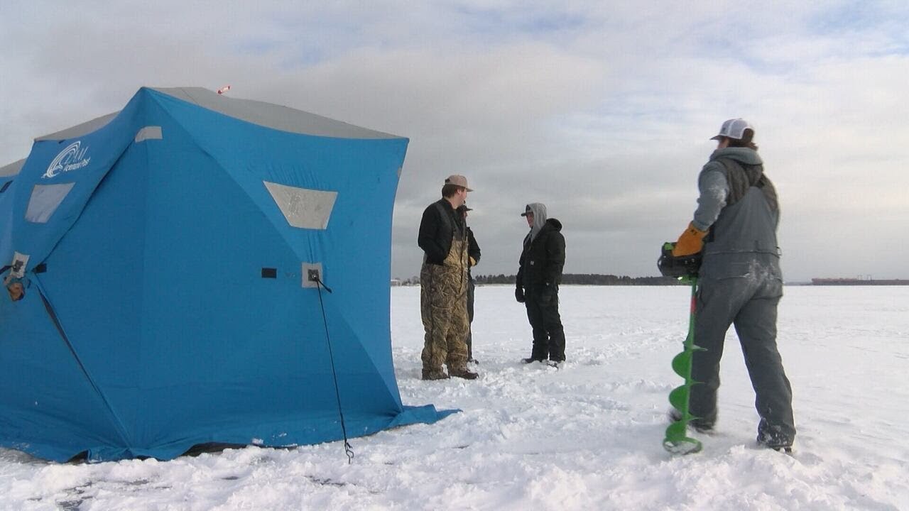 College friend group carries on childhood love of ice fishing