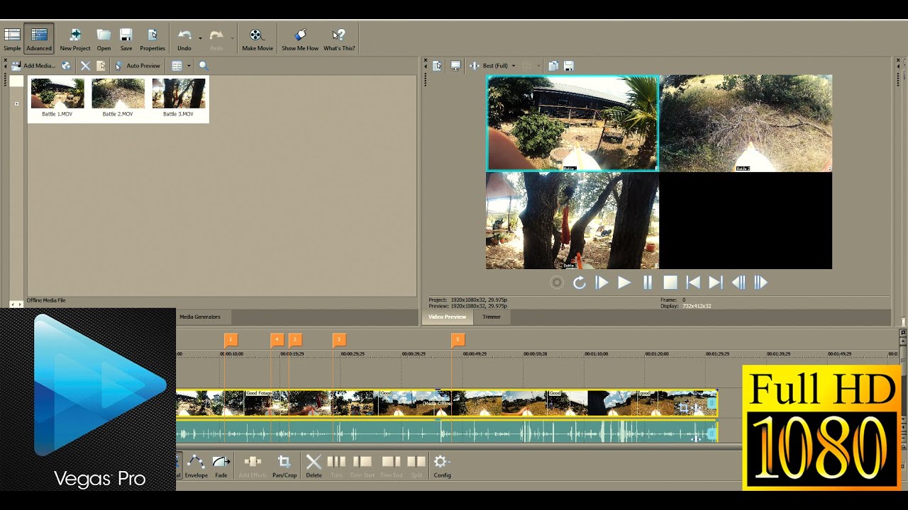 How To Edit MULTICAM in Vegas Movie Studio 13 - YouTube