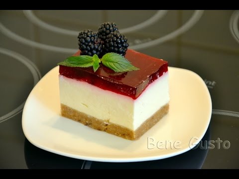 Видео рецепт Желейный торт без выпечки