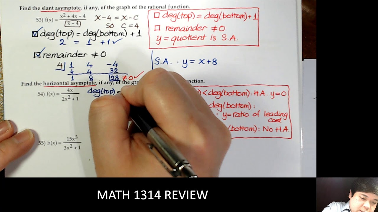 Math 1314 Review 051 - 081 - YouTube