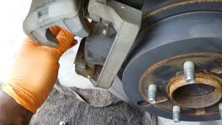 MAZDA CX-9 2012 REAR BRAKE PADS REPLACEMENT