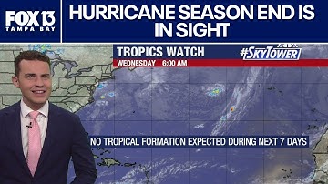 Tropics quiet as hurricane season winds down