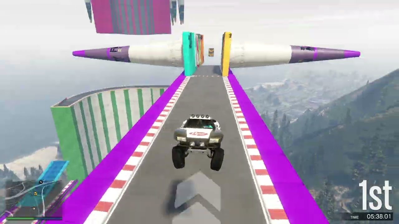 GTA 5 ONLINE STUNT PARKOUR RACE TROPHY TRUCK GAMEPLAY NO COMMENTARY