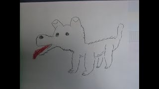 犬の宗助さん // Sousuke the dog  eテレ0655,吾輩は犬,drawing,dogs