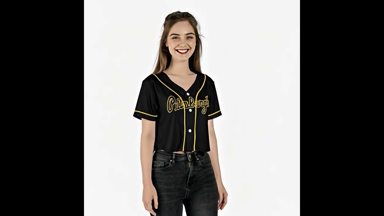 Custom Pittsburgh Pirates Crop Top Jersey Alternate Limited Baseball Sublimation Printing for Women