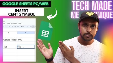 How to insert cent symbol in Google sheets | insert cent symbol in Google sheets web