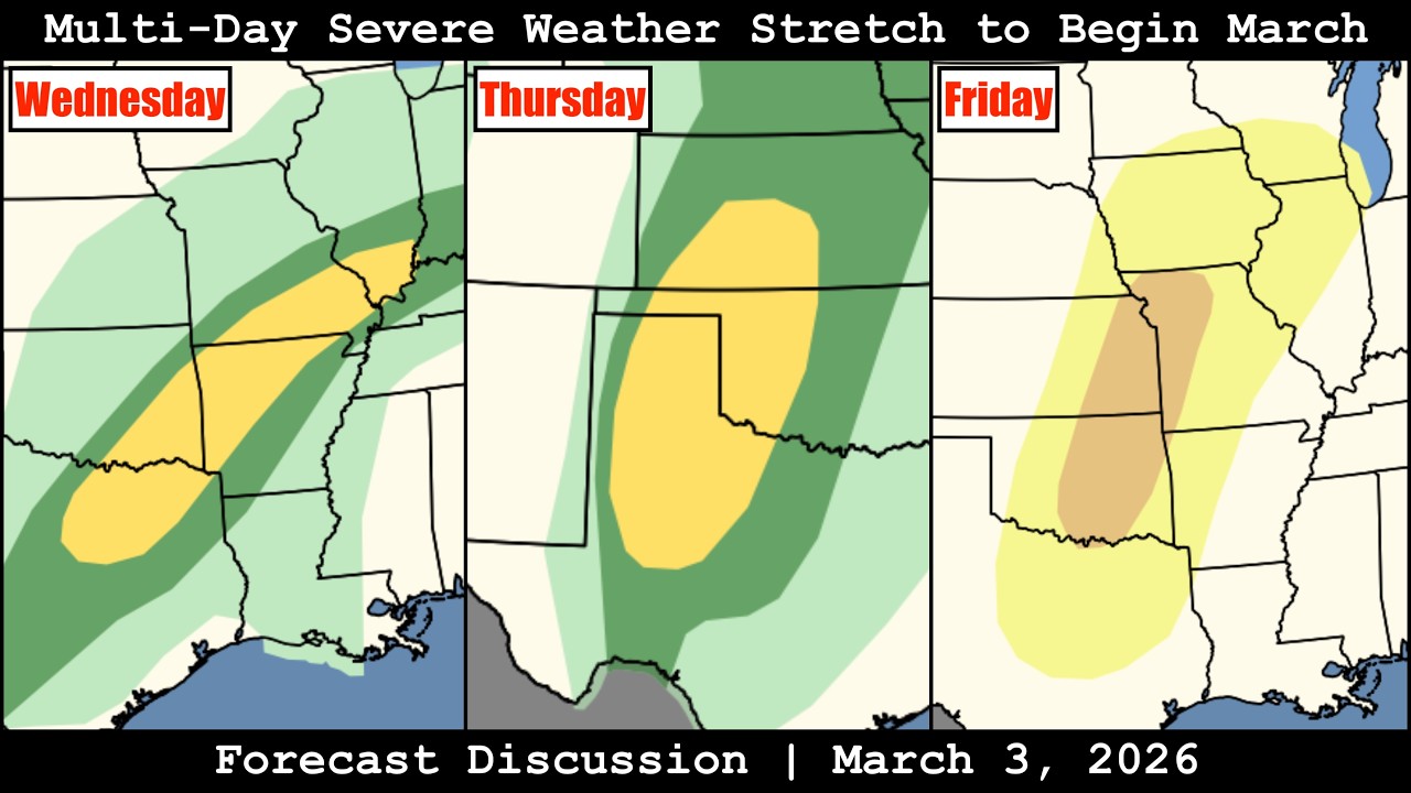 Forecast Discussion - March 3, 2026 - Multi-Day Severe Weather Stretch to Begin March