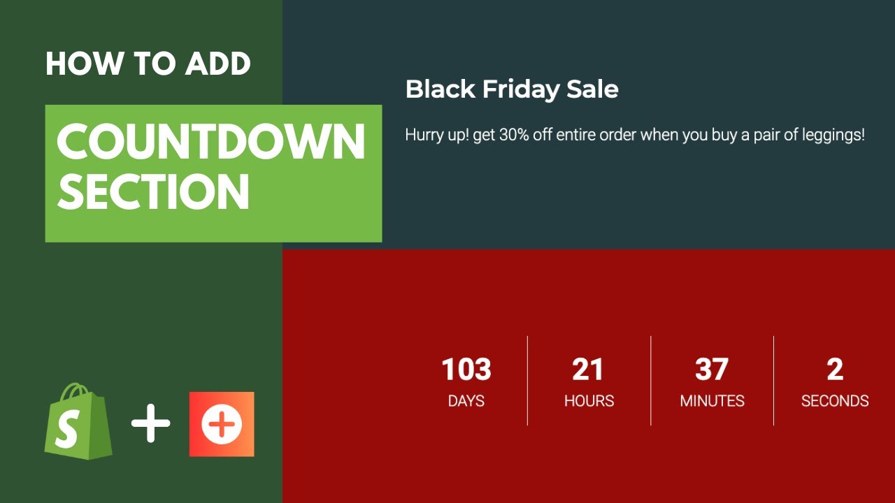 How to add Countdown section to your Shopify store in few clicks - YouTube