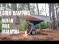 Sendirian bermalam di terap pine forest  solo camping malaysia 