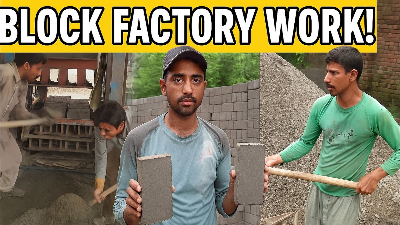 How Concrete Blocks Are Made | Real Block Factory Workers in Action 