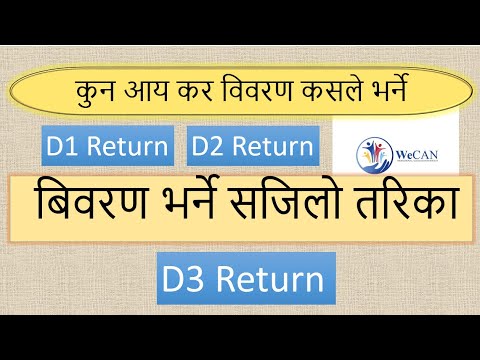 How To file Income Tax  Return In Nepal In IRD? (D1,D2,D3 D4) आय विवरन भर्ने तरिका.