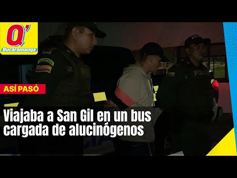 Viajaba a San Gil en un bus cargada de alucinógenos