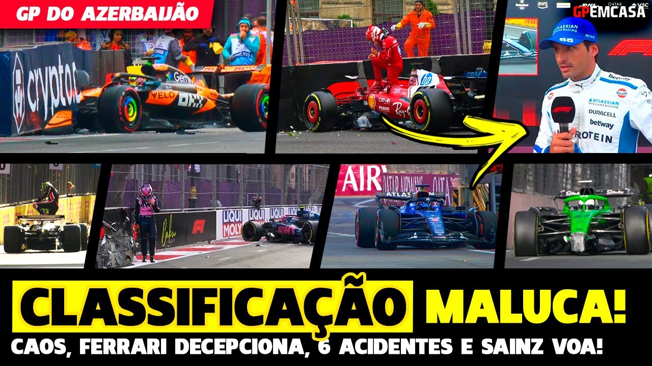 🚨Classificação Caótica, 6 Acidentes, Ferrari Decepciona E Sainz Surpreende | Fórmula 1 | Gp Em Casa