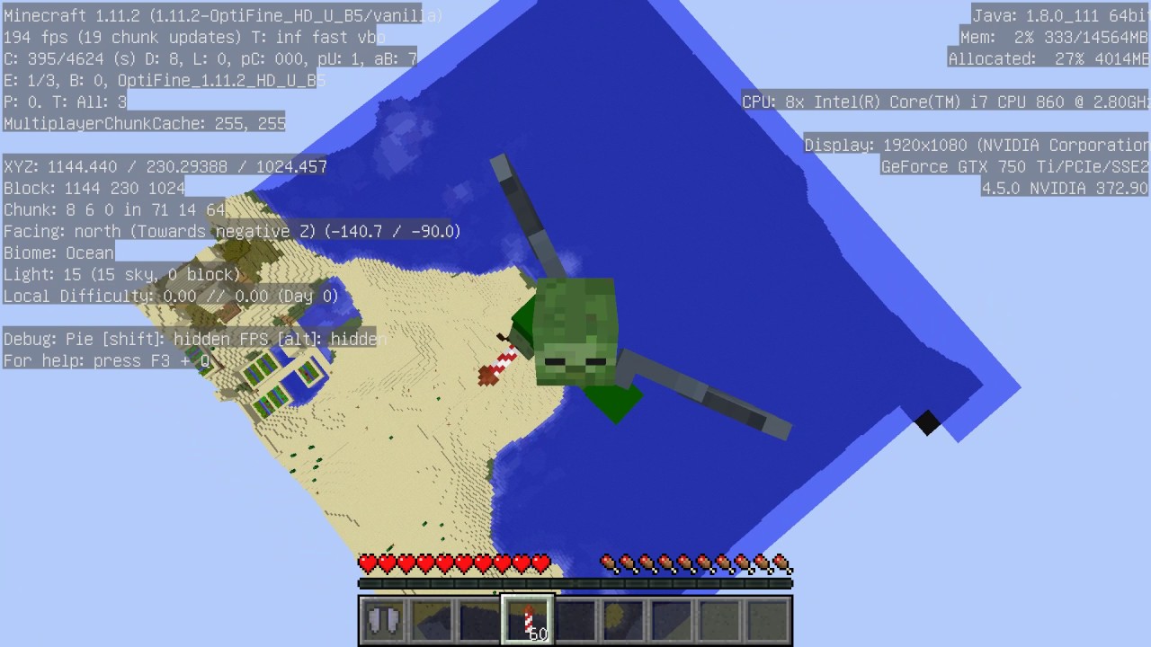 Minecraft1 11 2でロケット花火の飛翔時間を127にするとエリトラでどれくらい飛べるか Youtube