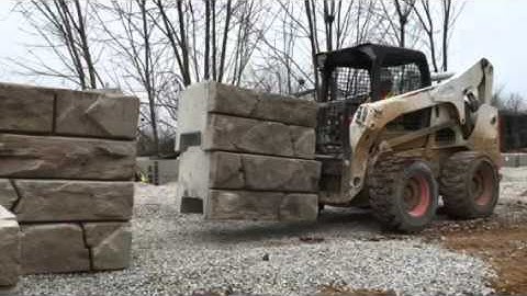 Moving Verti-Blocks around by skid steer