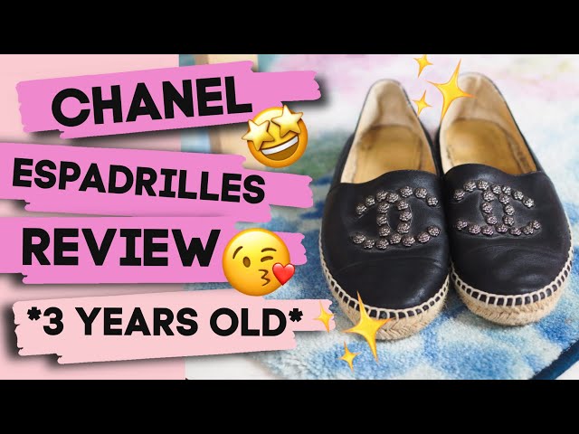 Chanel Lambskin and Grosgrain Quilting Chain Espadrilles G33351