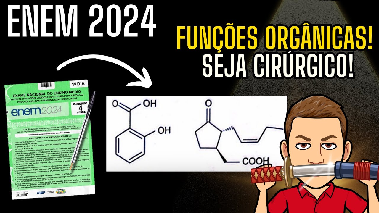ENEM 2024 | OS PESTICIDAS NATURAIS VÊM SENDO | FUNÇÕES ORGÂNICAS | QUÍMICA ORGÂNICA