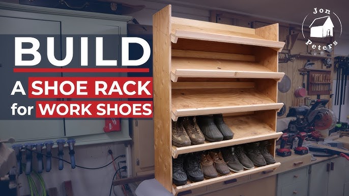 DIY 2 Tier Hallway Shoe Rack – Crafty Lumberjacks