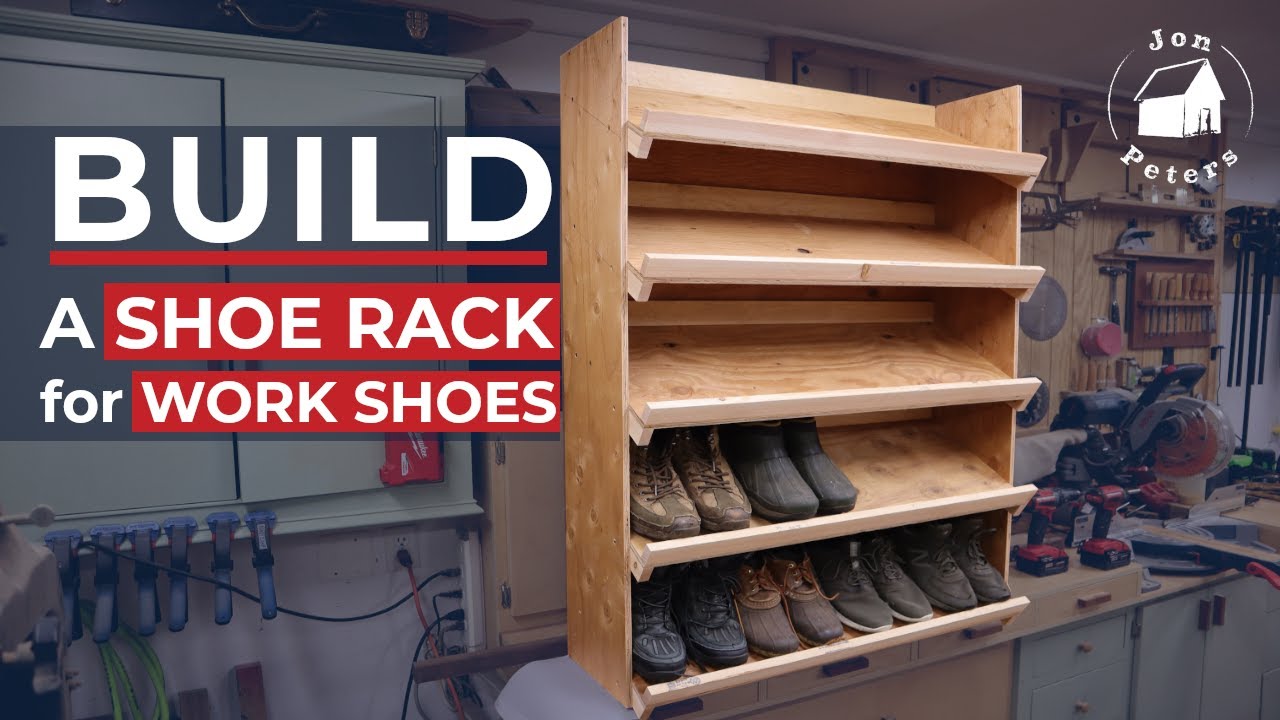 Build [a NOT SO FANCY] Shoe Rack for Work Shoes. - YouTube