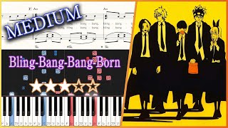 Bling-Bang-Bang-Born - Creepy Nuts - Medium Piano Tutorial + Sheets【Piano Arrangement】Mashle S2 OP