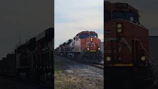 CN A402 Passing Avenue Belzile / Rimouski Qc With a Nice Engineer! #cnrailfan #subscribe