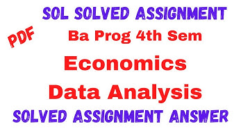 Sol Assignment Economics Data Analysis || Ba Prog 4th SEM Economic Data Answer || Sarkari Result