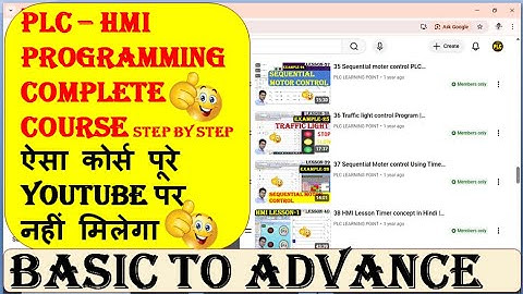 Plc programming tutorial in hindi | Plc complete knowledge | Plc examples in hindi | plchmi course |