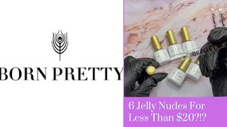 Swatching My Born Pretty Nude Jelly Polishes | GIVEAWAY CLOSED | NO TALKING🤫
