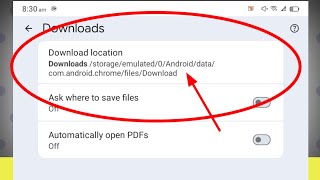 download location downloads/storage/emulated/0/android/data/com.android.chrome/files/download