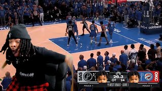 Spurs Bettor LIVE REACTION To Thunder vs Spurs NBA Playoffs Game 1 (CINEMA)