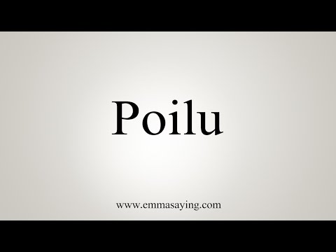 How To Say Poilu