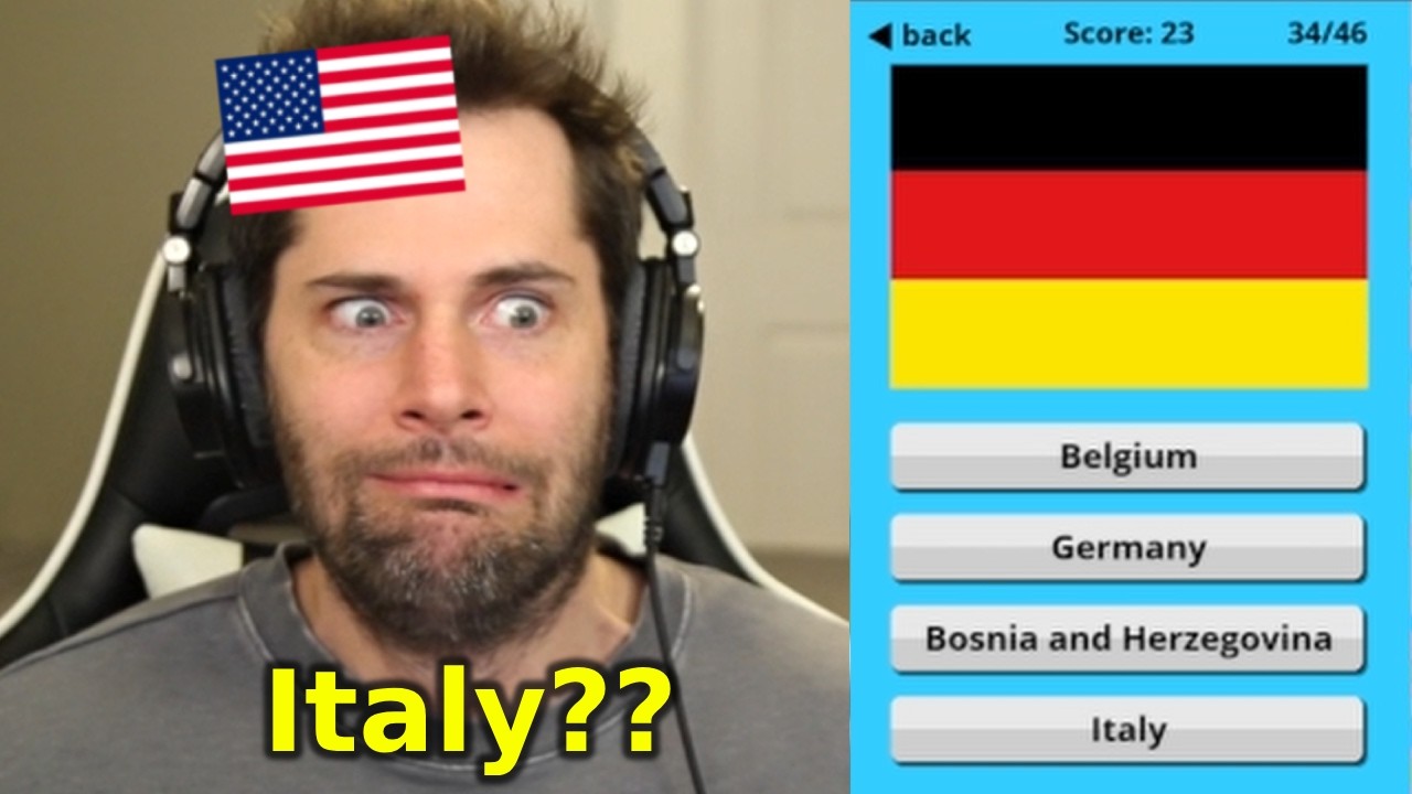 American Tries the Europe Flag Quiz