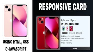 Responsive and creative IPHONE product card with image changing using HTML, CSS, & JAVASCRIPT
