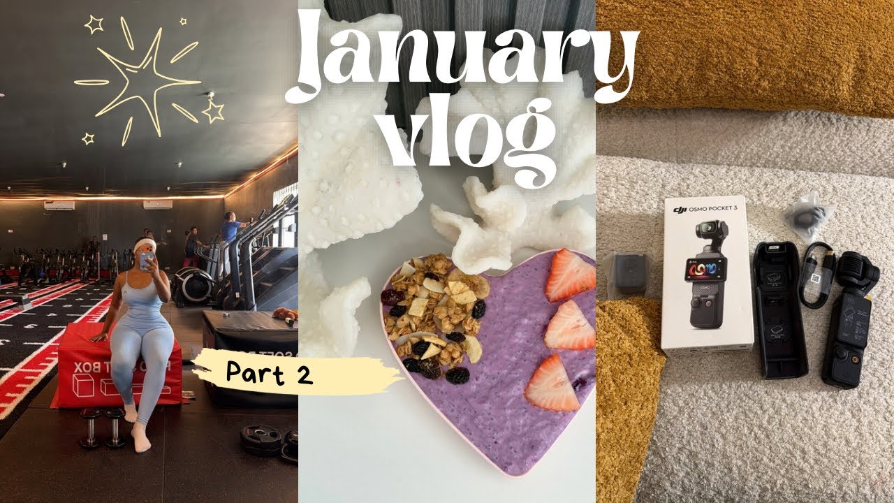 JANUARY VLOG PART 2 (WORK📸, GYM🏋️‍♀️, MOVIE DATE🍿)