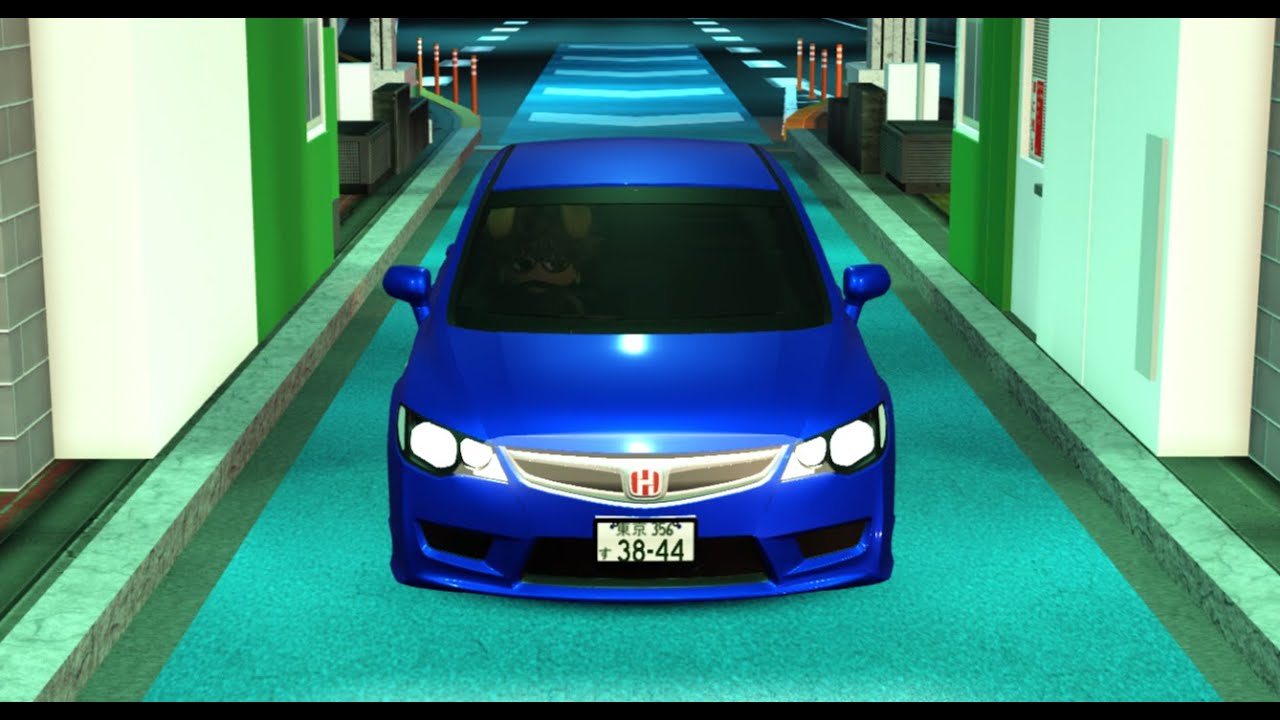 midnight racing tokyo, fujigawa cannon run honda civic FD2 type R 7:14 ...