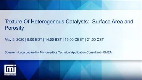 Texture Of Heterogenous Catalysts | Webinar