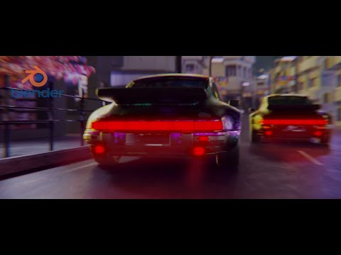 BLENDER 3D - Porshe 911 Street Racing Movie
