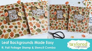 Create a Beautiful Fall Foliage Background Using Stencils | Taylored Expressions | Heather Nichols