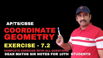 Class 10 Coordinate Geometry Excercise-7.2 | Section Formula | Midpoint formula | Trisection Point |