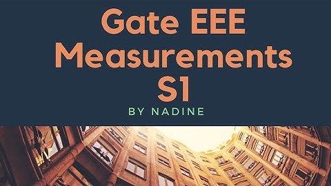 Measurements set 1 { 2005 } gate questions and answer
