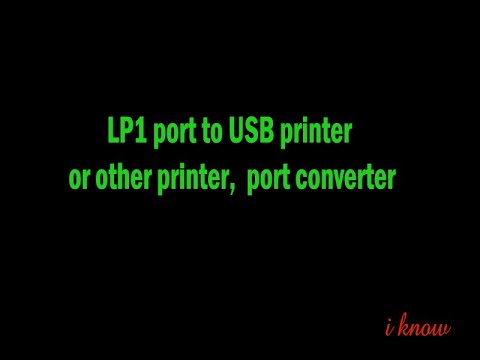 Video: How To Connect An LPT Printer To A USB Port