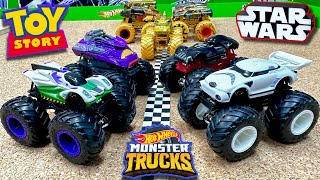 Toy Monster Truck Reveal | Episode #47 | GOLD Hot Wheels, Toy Story, & Star Wars Race & Playtime